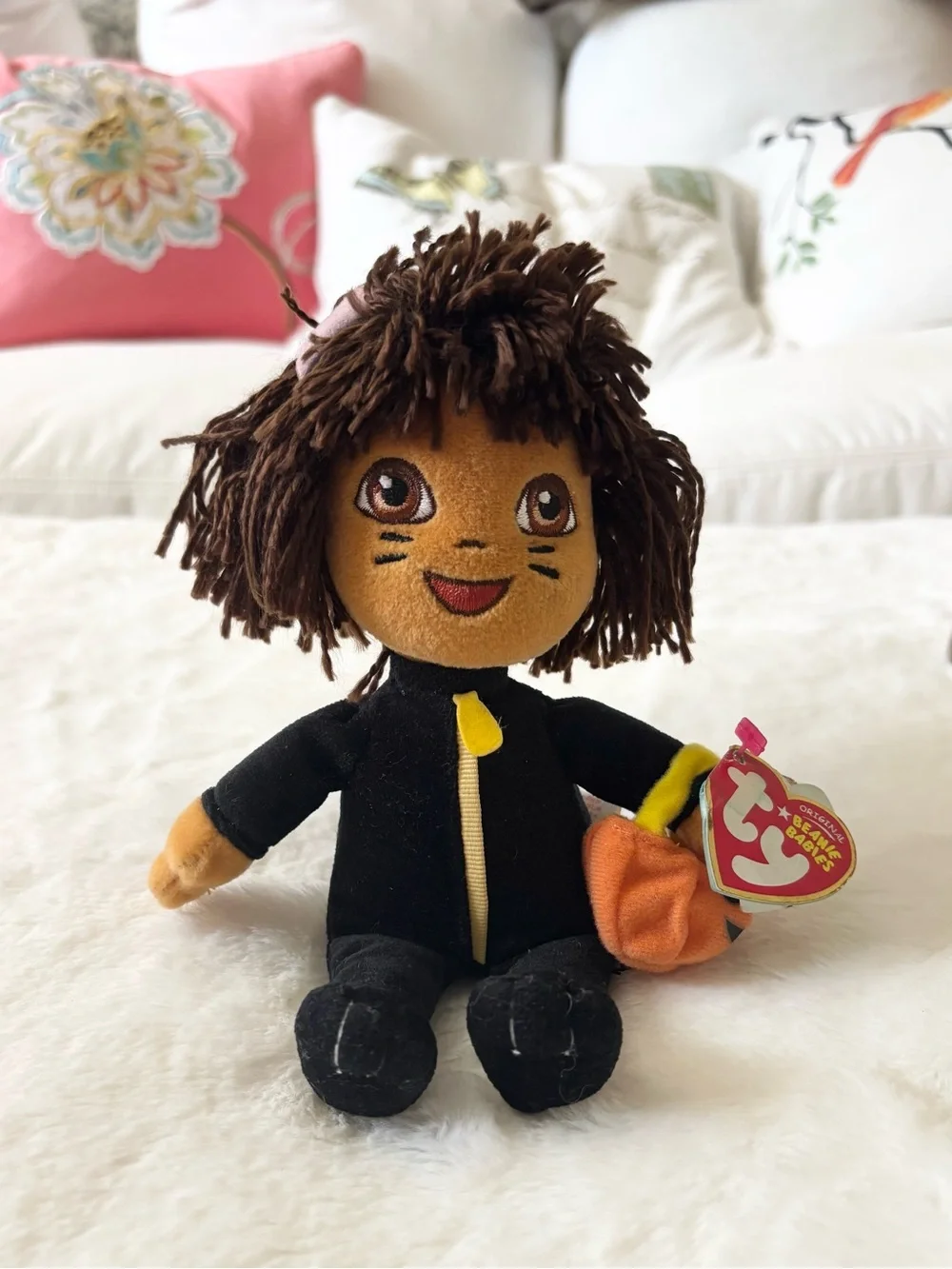 5/$15 🩷 MUST BUNDLE Ty Dora Halloween Plush Doll with Brown Yarn Hair